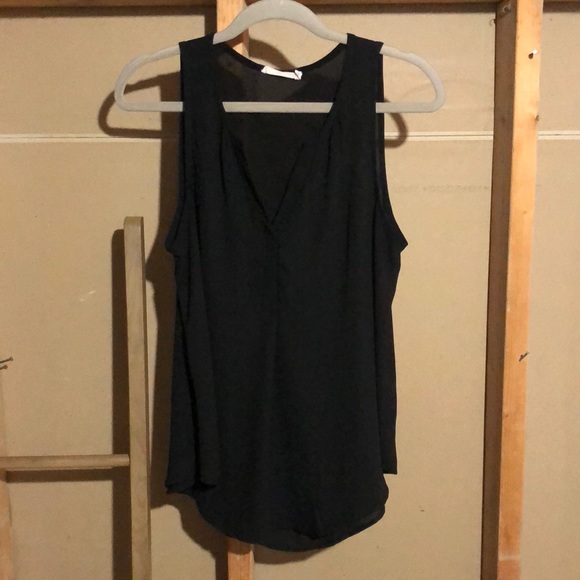 Lush Tops - Sheer black sleeveless shirt